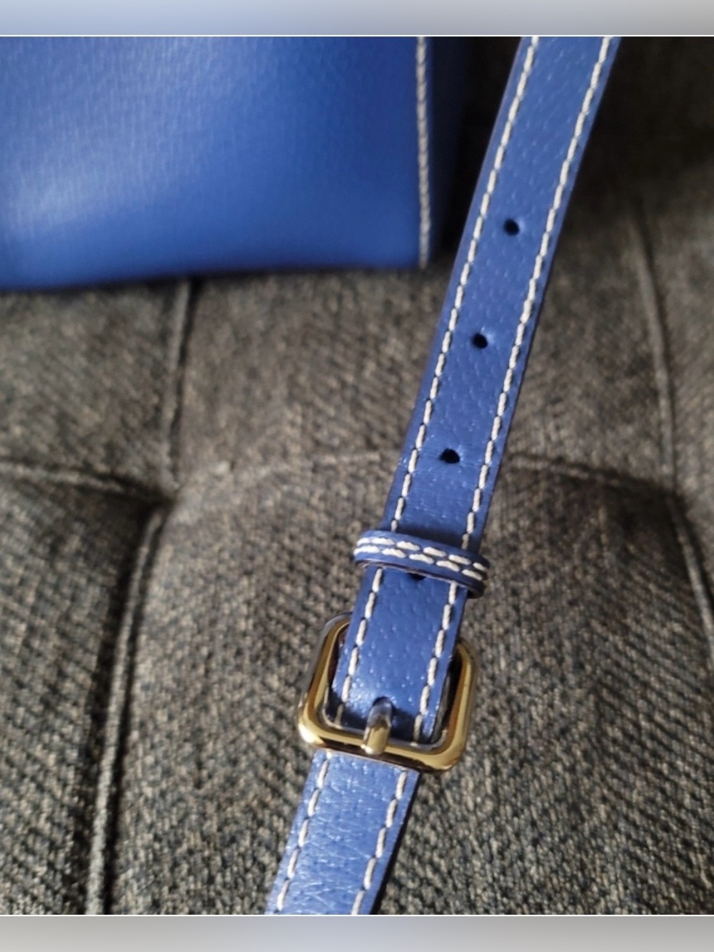 Kate Spade Wellesley Alessa Holiday Blue Leather Satchel Crossbody Bag - EUC - Picture 11 of 15
